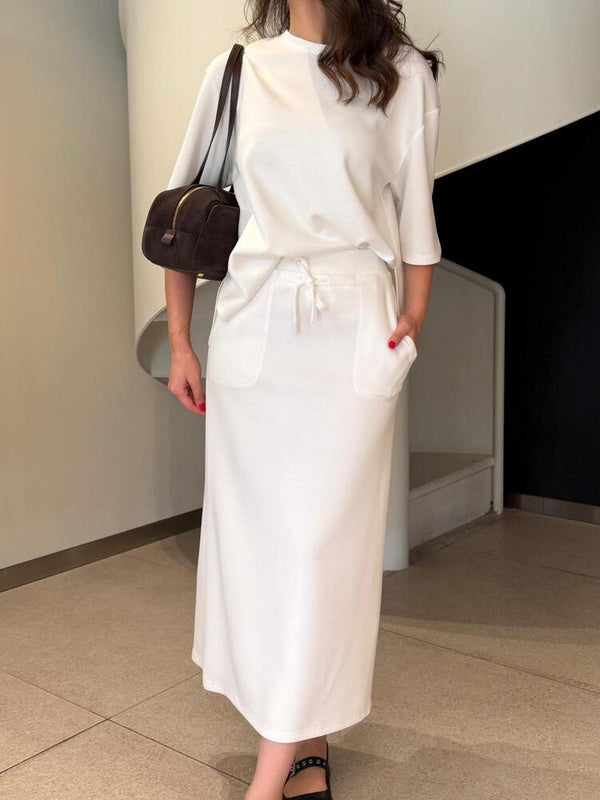 Oversized T-Shirt + Skirt Set