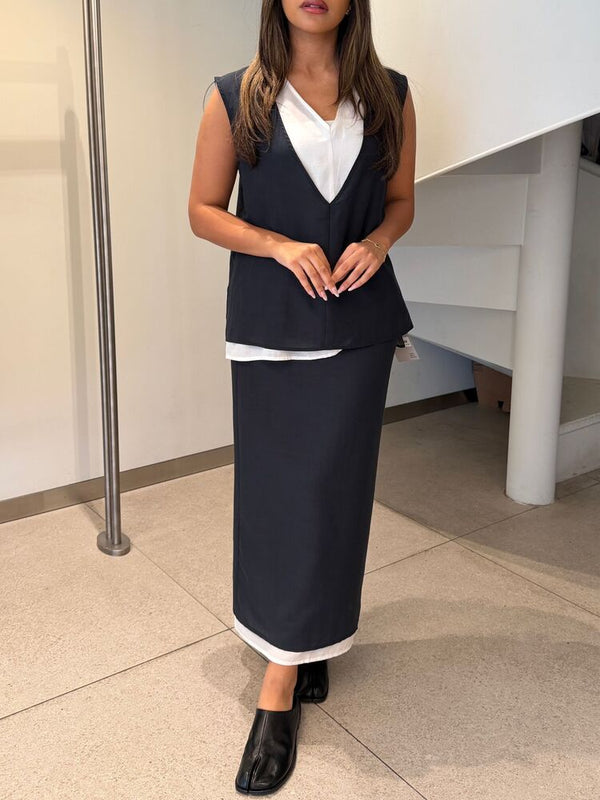 Layer V-Neck Set