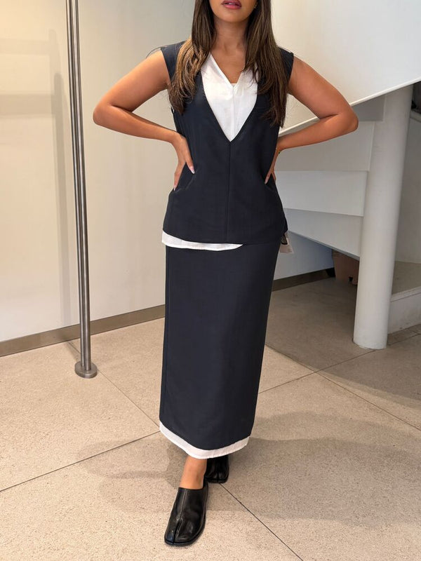 Layer V-Neck Set