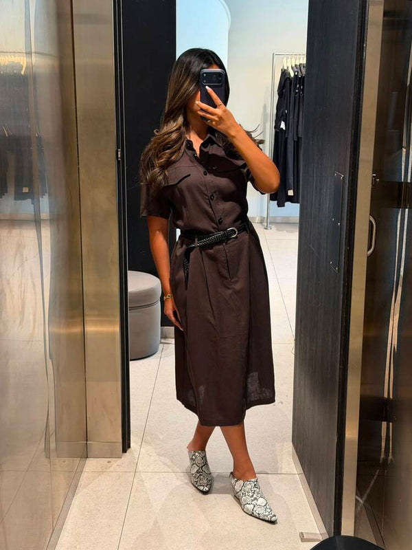 2 Pocket Midi Dress