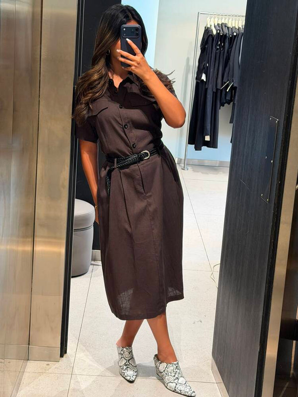 2 Pocket Midi Dress