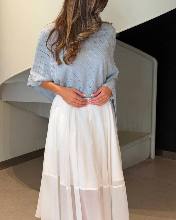 Hemline Knit Poncho