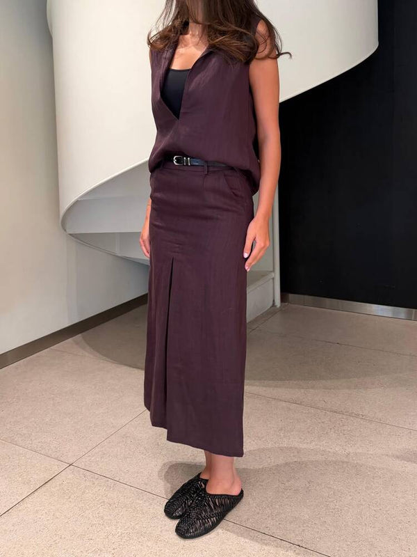 Relaxed Vest + Skirt Set