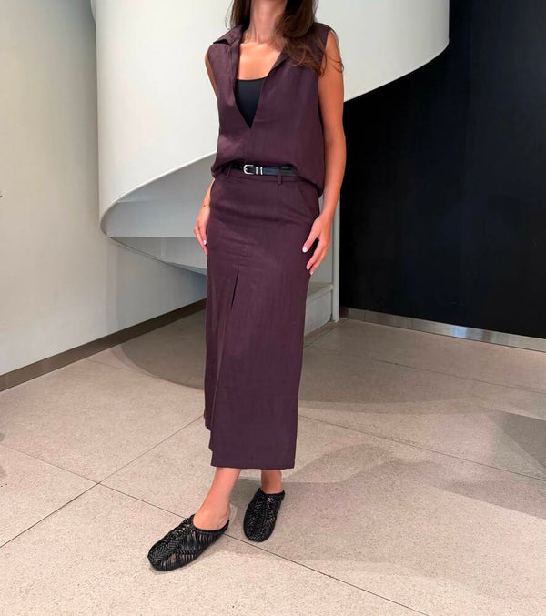 Relaxed Vest + Skirt Set