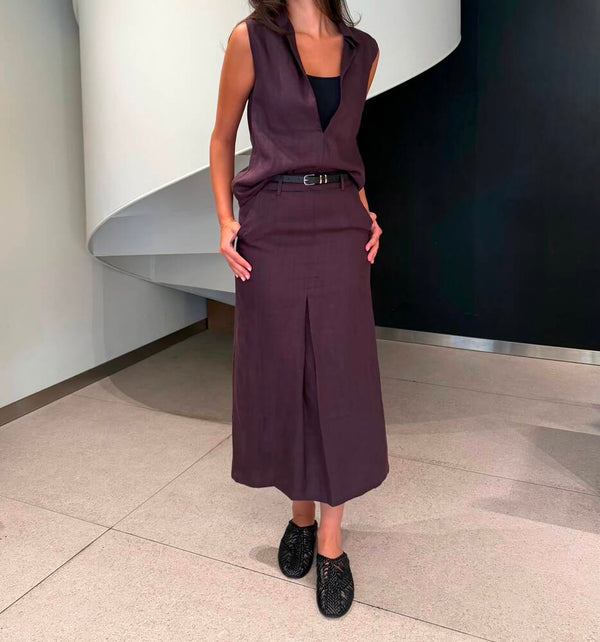 Relaxed Vest + Skirt Set