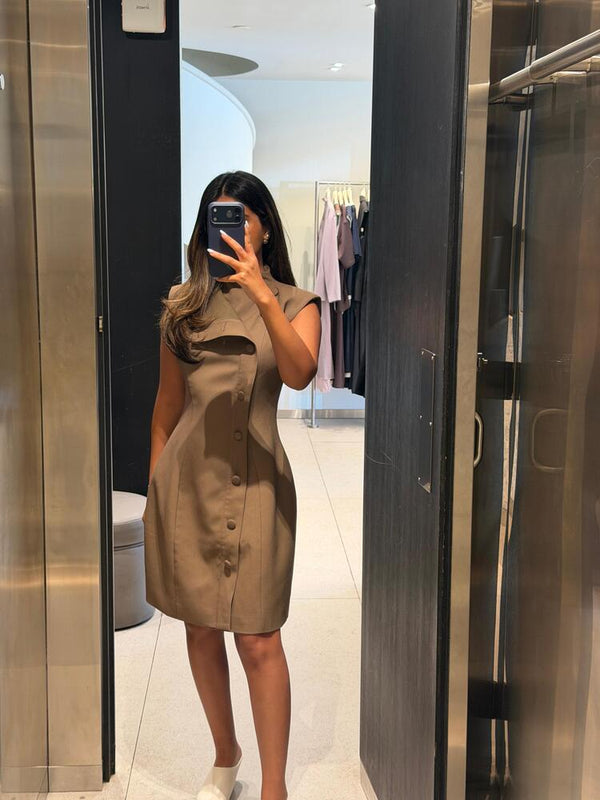 Button Mini Dress