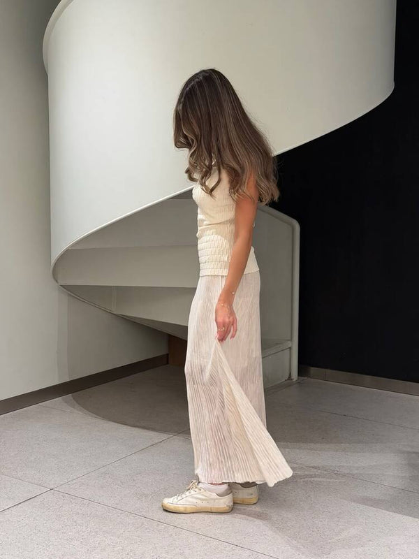 Thin Straps Top Skirt Set
