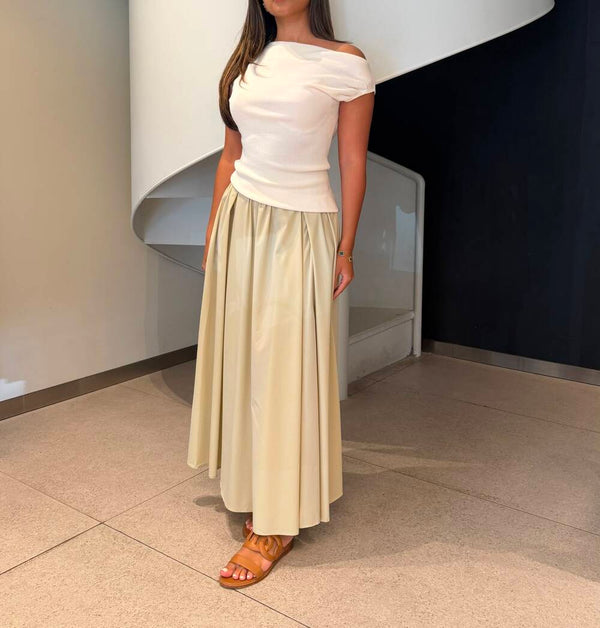 High Cowl Top + Skirt Set