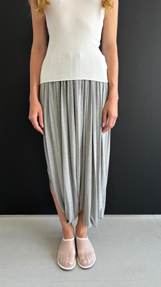 Overlapped Hem Skirt