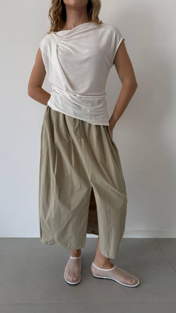 Elasticated Midi Skirt