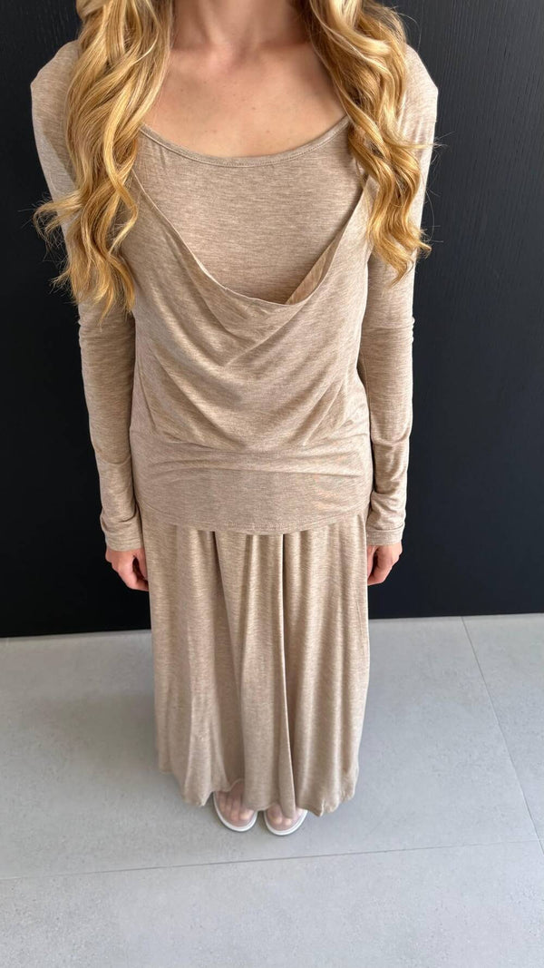 Draped Cowl + Skirt