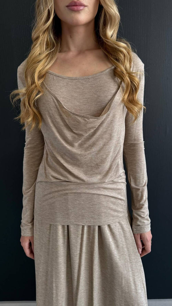 Draped Cowl + Skirt