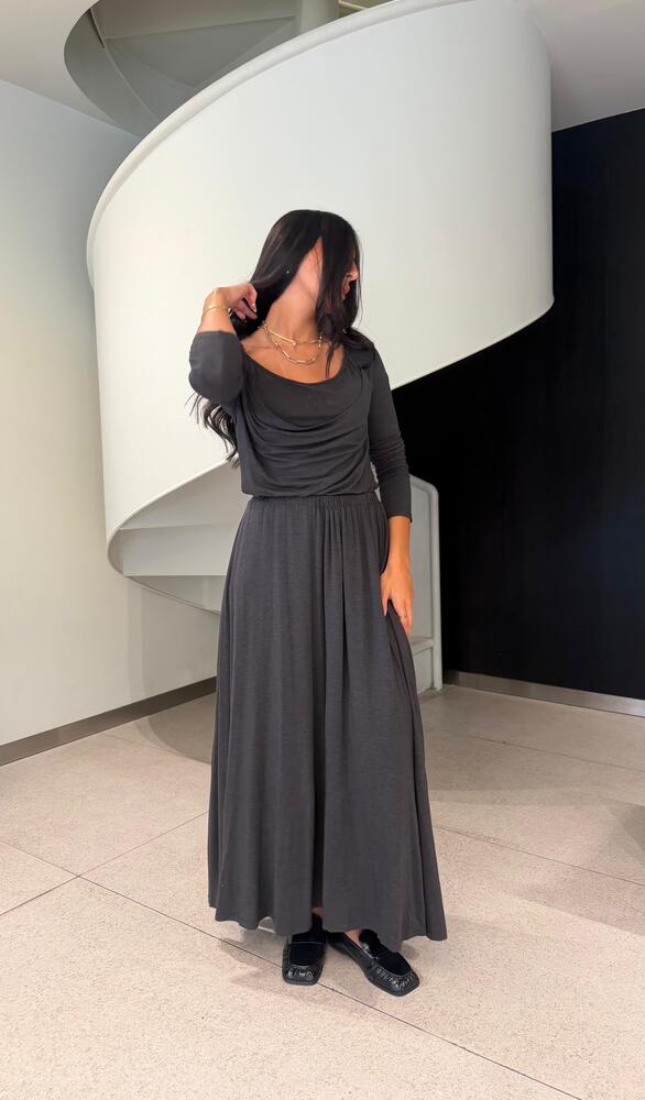 Draped Cowl + Skirt