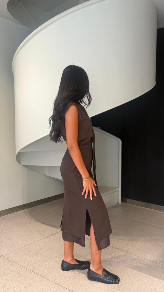 Sleeveless Tie + Skirt Set