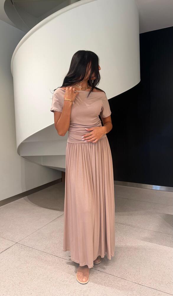 Cotton Pleat Top + Skirt Set