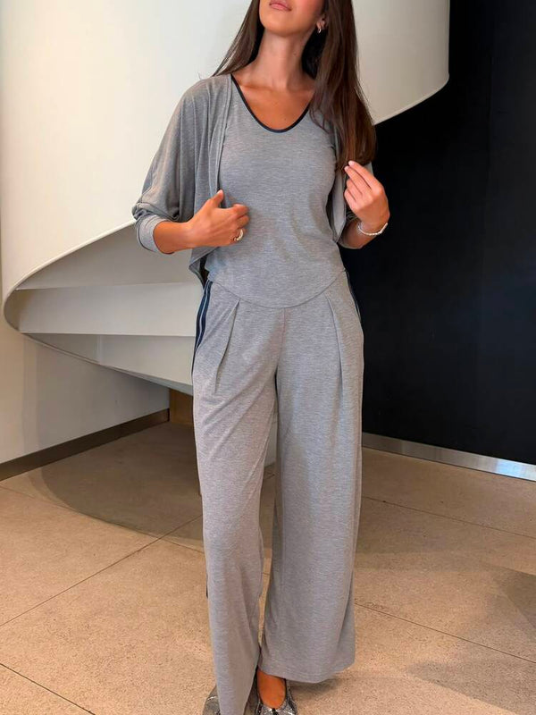 3 Piece Cardigan + Pants Set