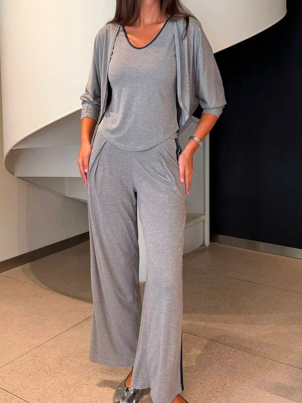 3 Piece Cardigan + Pants Set