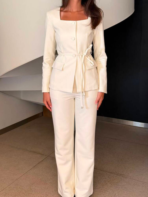Square Neck Pants Set