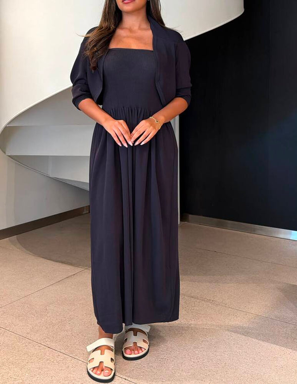 2 Piece Fitted Midi Dress