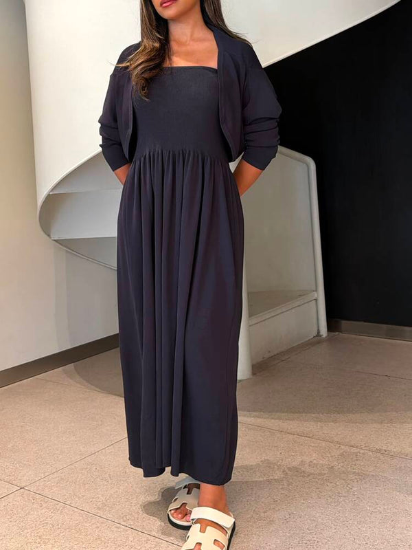 2 Piece Fitted Midi Dress