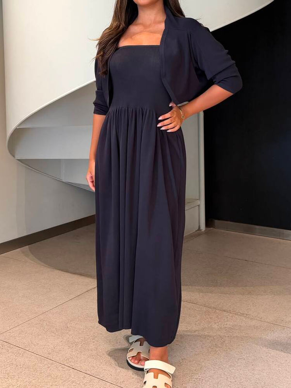 2 Piece Fitted Midi Dress