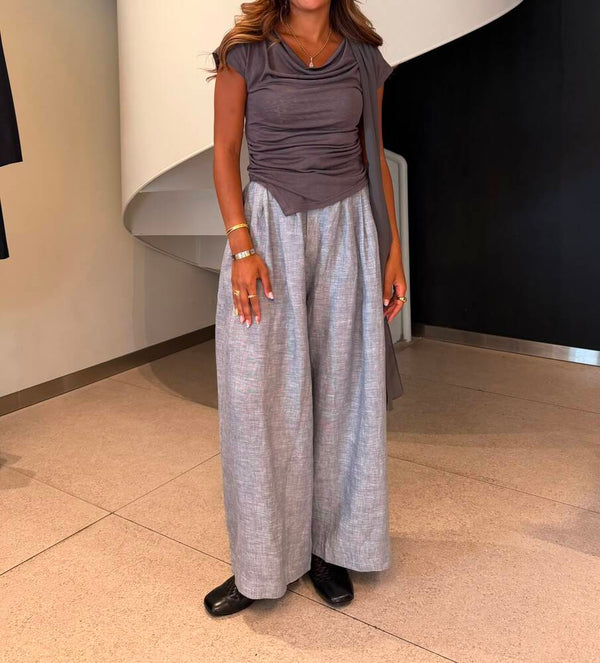 Palazzo Linen Trousers