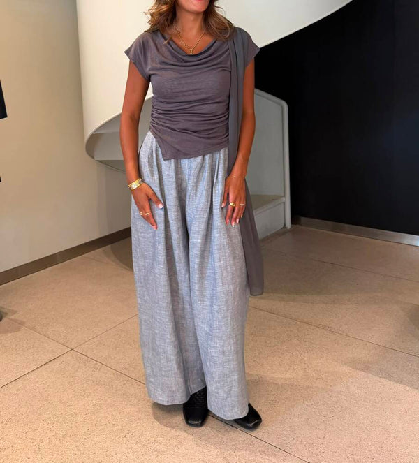 Palazzo Linen Trousers