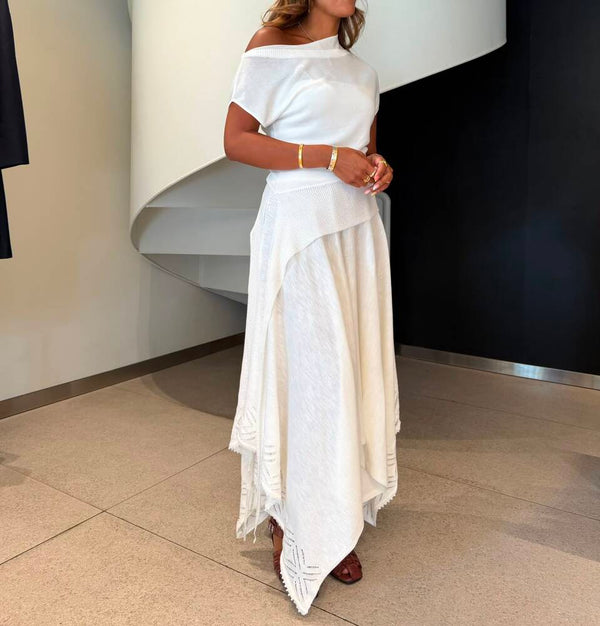 Trimmed Lace Skirt Set