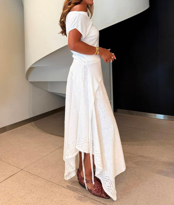 Trimmed Lace Skirt Set
