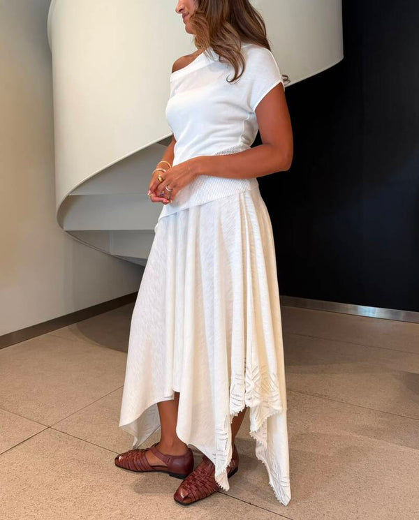 Trimmed Lace Skirt Set