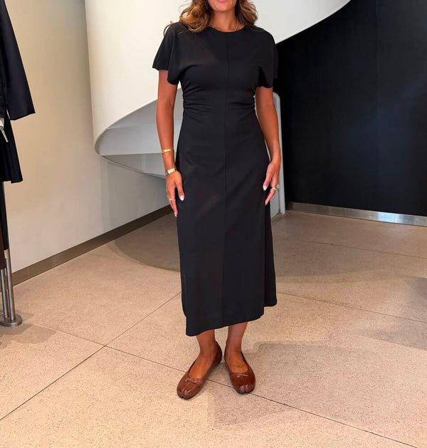 Slouch Waist Crinkled Dress