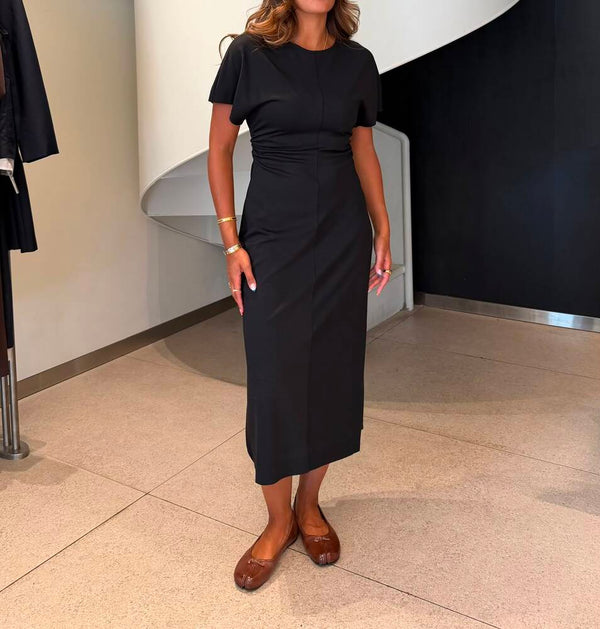 Slouch Waist Crinkled Dress