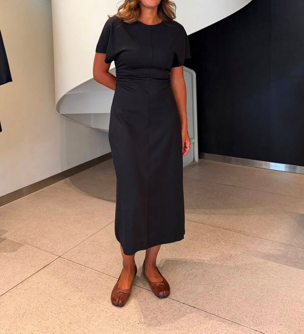 Slouch Waist Crinkled Dress