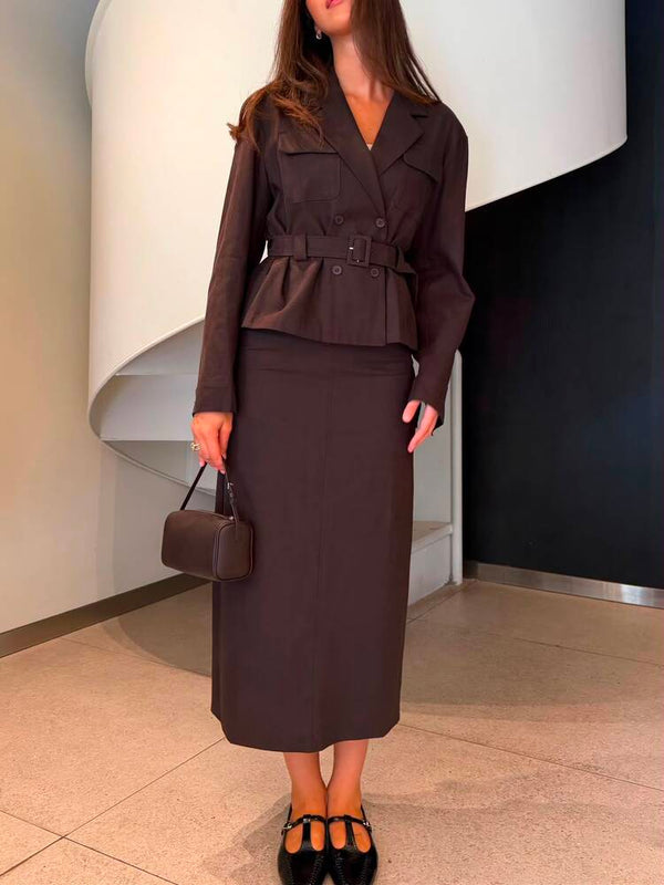 Modern Jacket Skirt Set