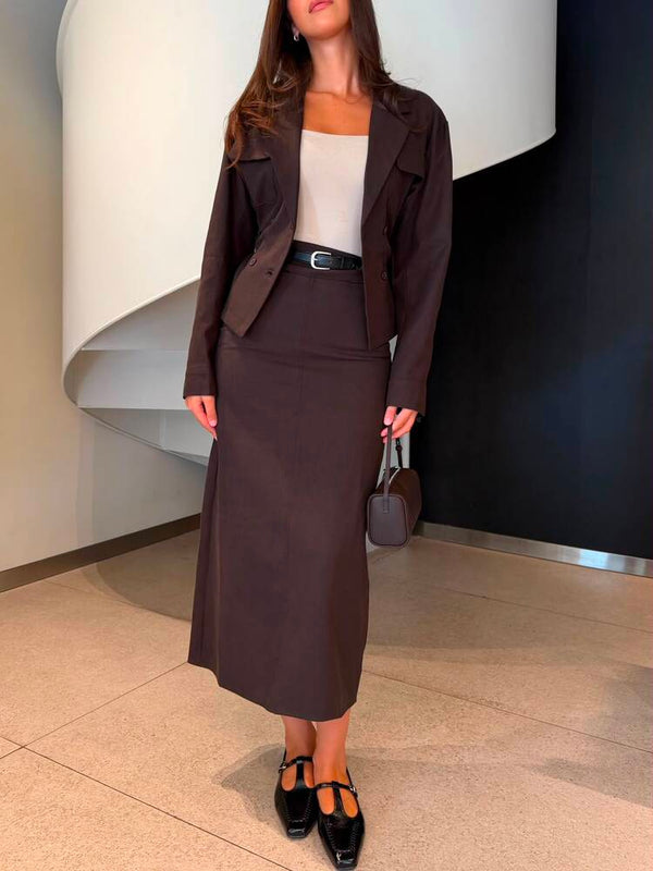 Modern Jacket Skirt Set