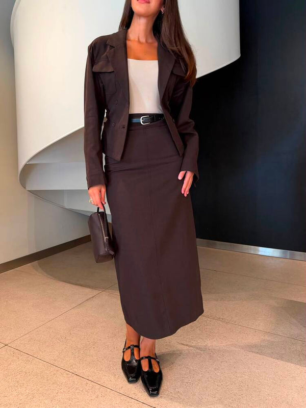 Modern Jacket Skirt Set