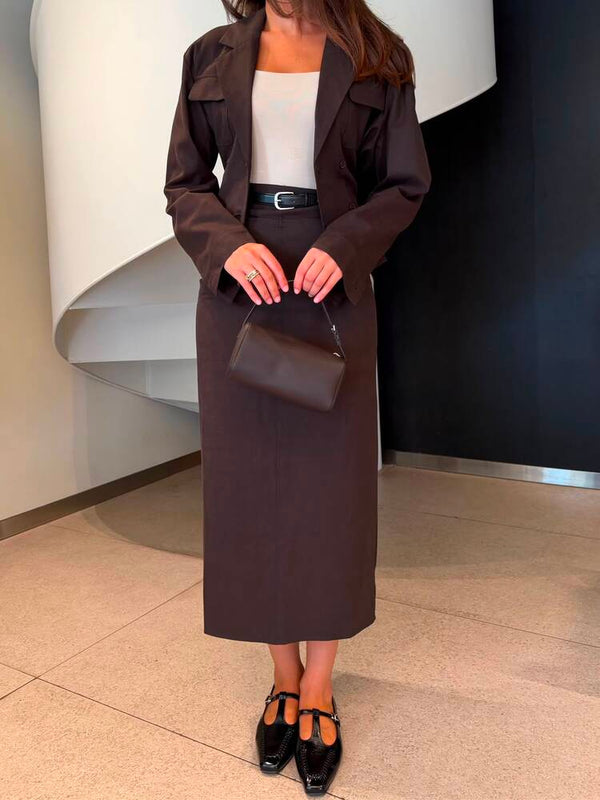 Modern Jacket Skirt Set