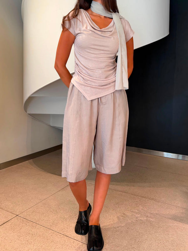 Draped Scarf Top