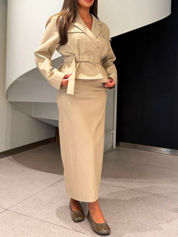 Modern Jacket Skirt Set