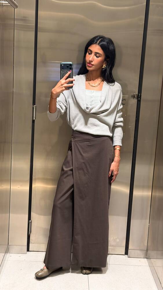 Wrap Side Button Pants