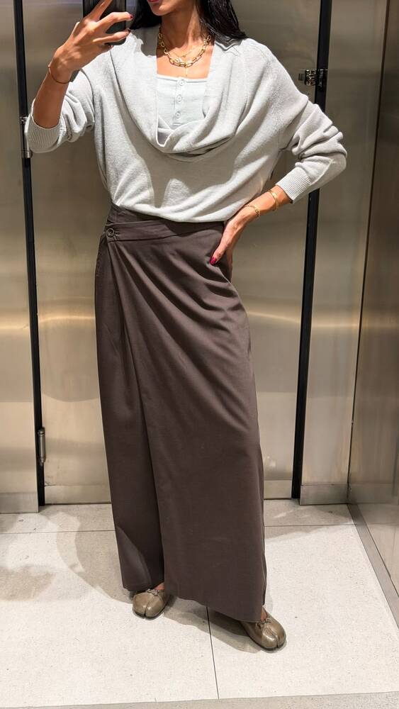 Wrap Side Button Pants