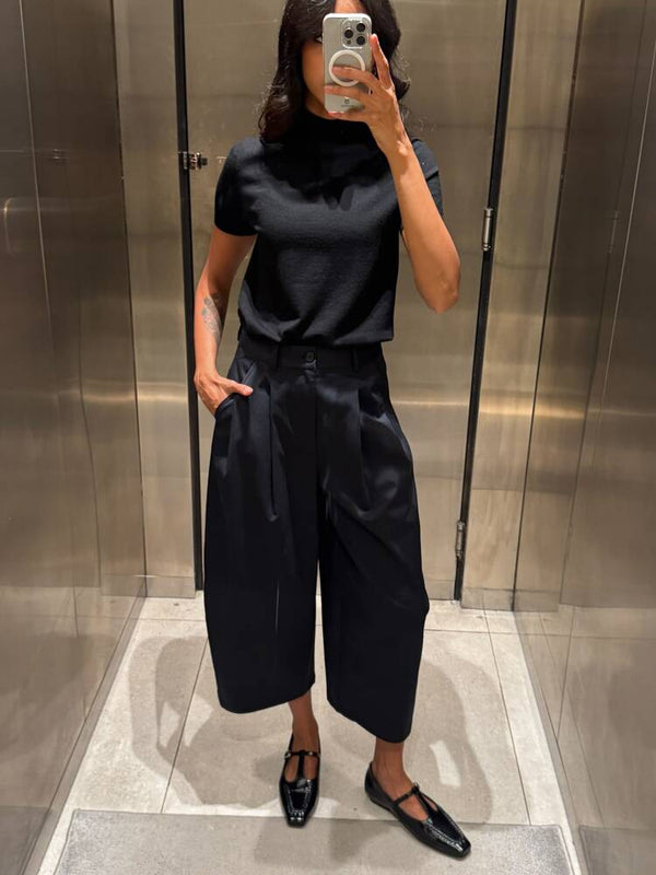 Mock Neck Top + Pants Set