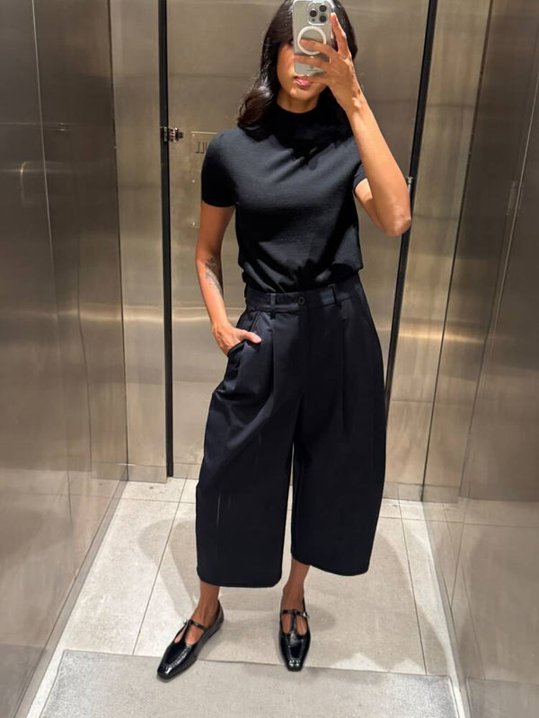 Mock Neck Top + Pants Set