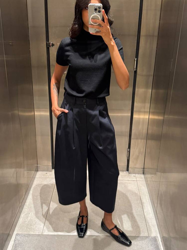 Mock Neck Top + Pants Set