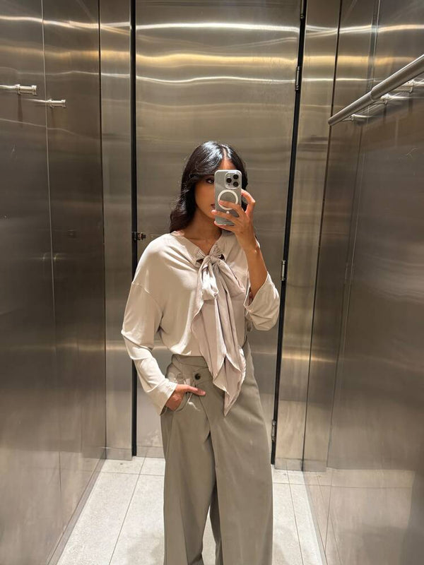 V-neck Front Tie Top