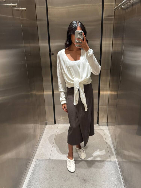 2 Piece V-Neck Knit Cardigan