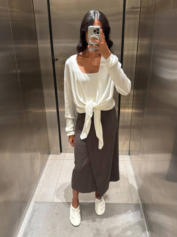 2 Piece V-Neck Knit Cardigan