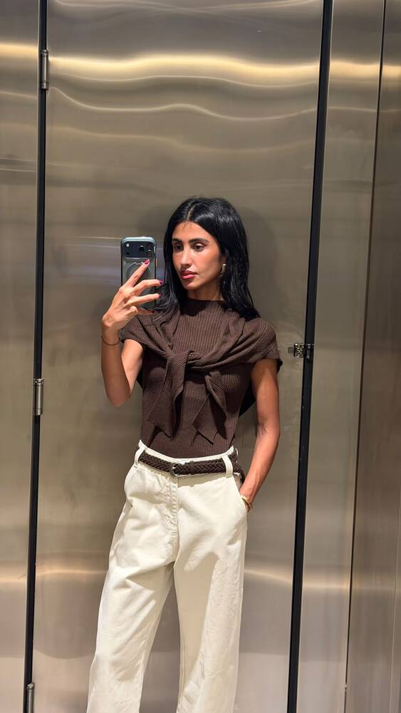 Cotton Wide Leg Trousers