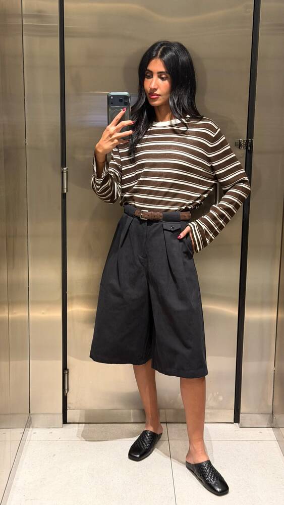 Wide Leg Belted Shorts