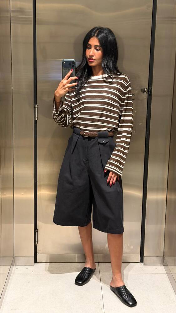 Wide Leg Belted Shorts